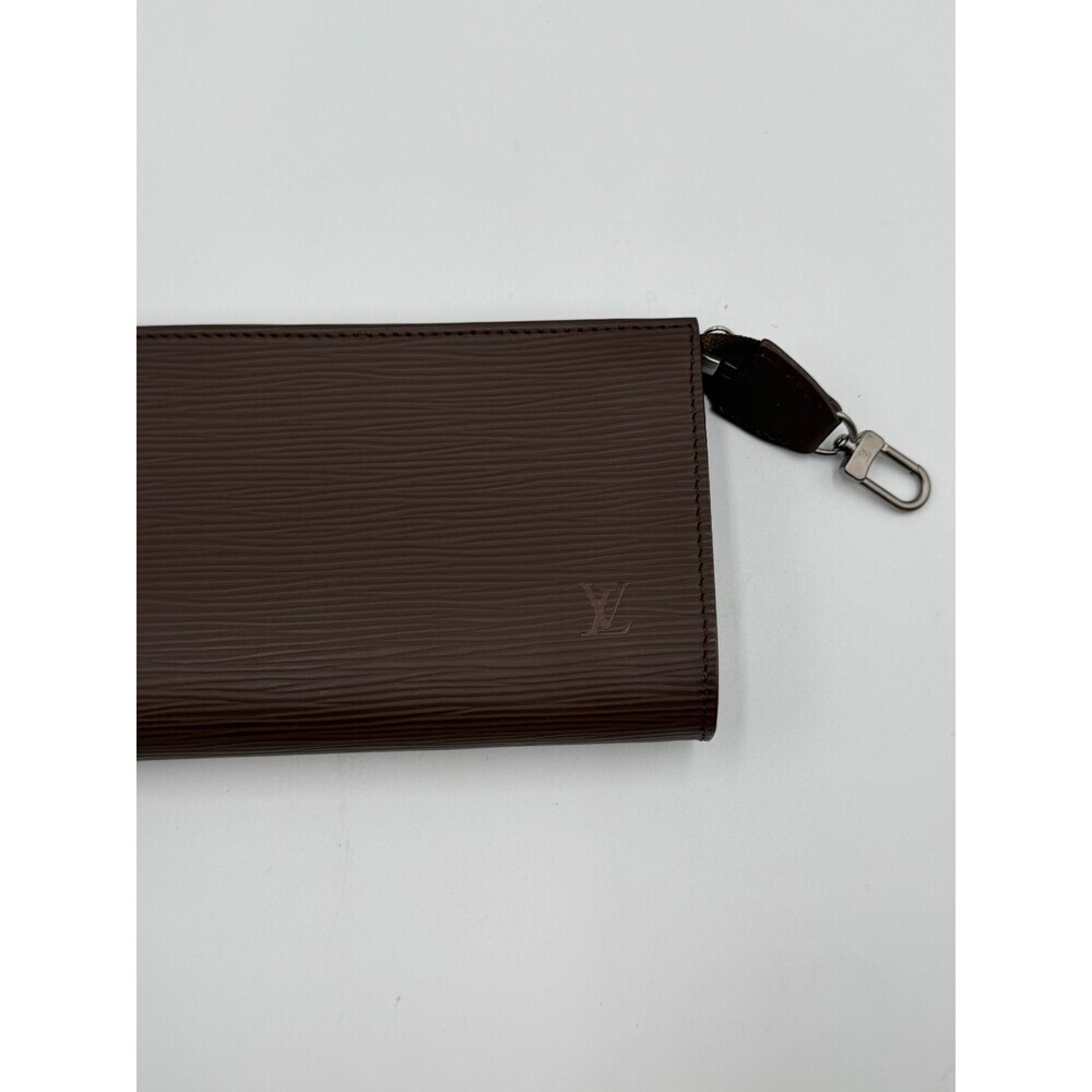 Authentic Louis Vuitton Brown Epi Leather Pochette Accessoires Bag Women's - Picture 4 of 12